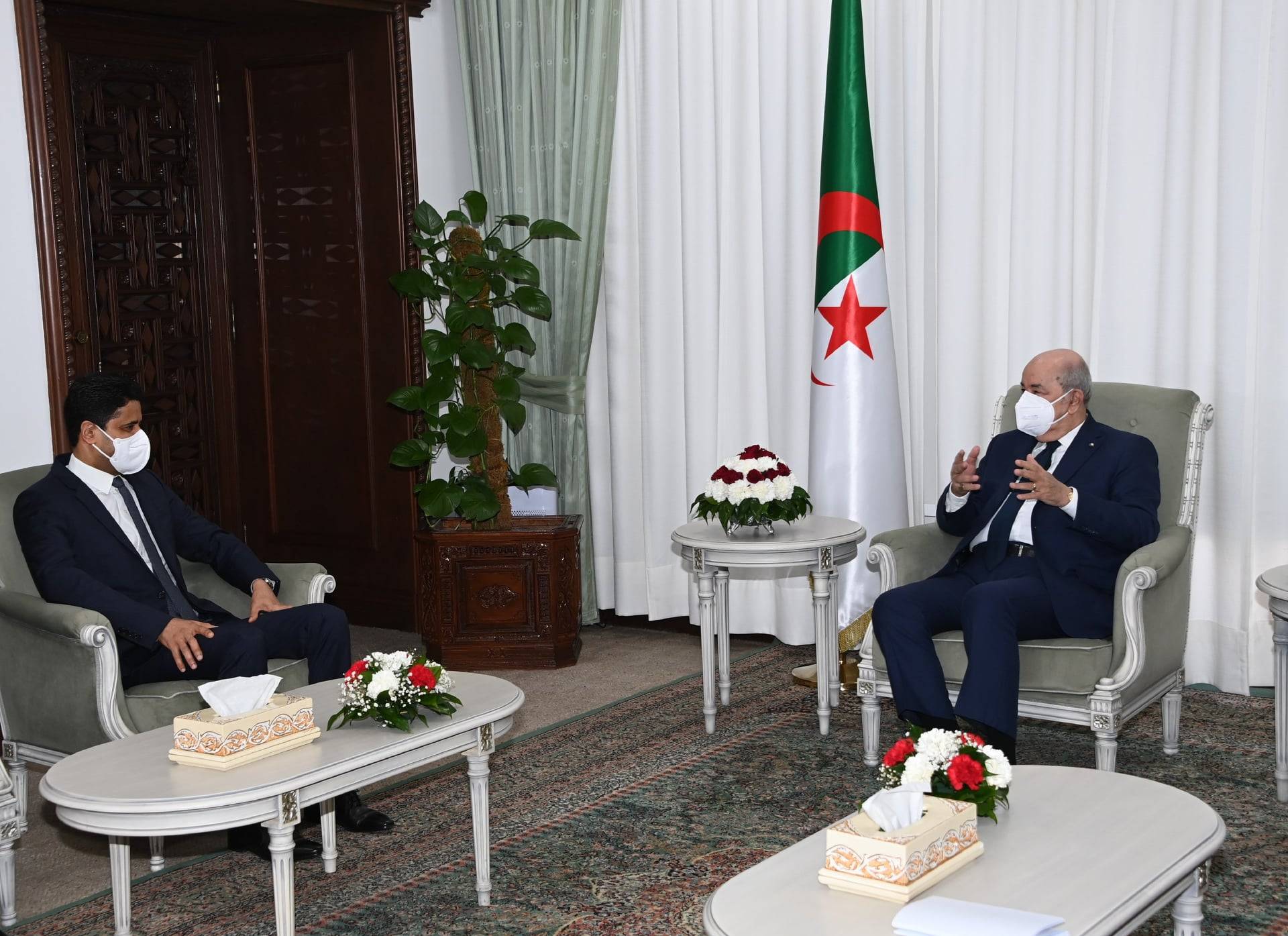 Le président du PSG Nasser Al Khelaïfi en visite en Algérie