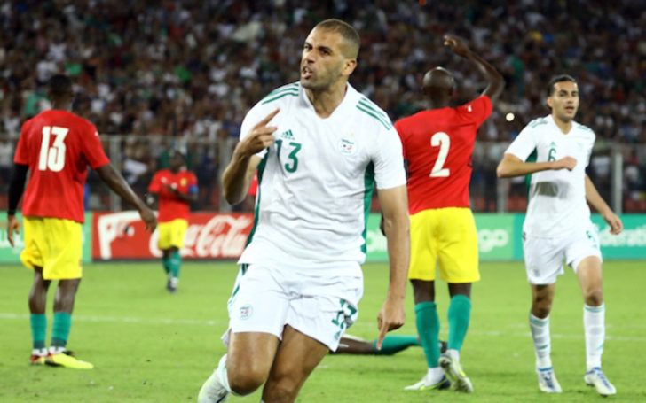 La célébration de Slimani après son but face à la Guinée enflamme la toile